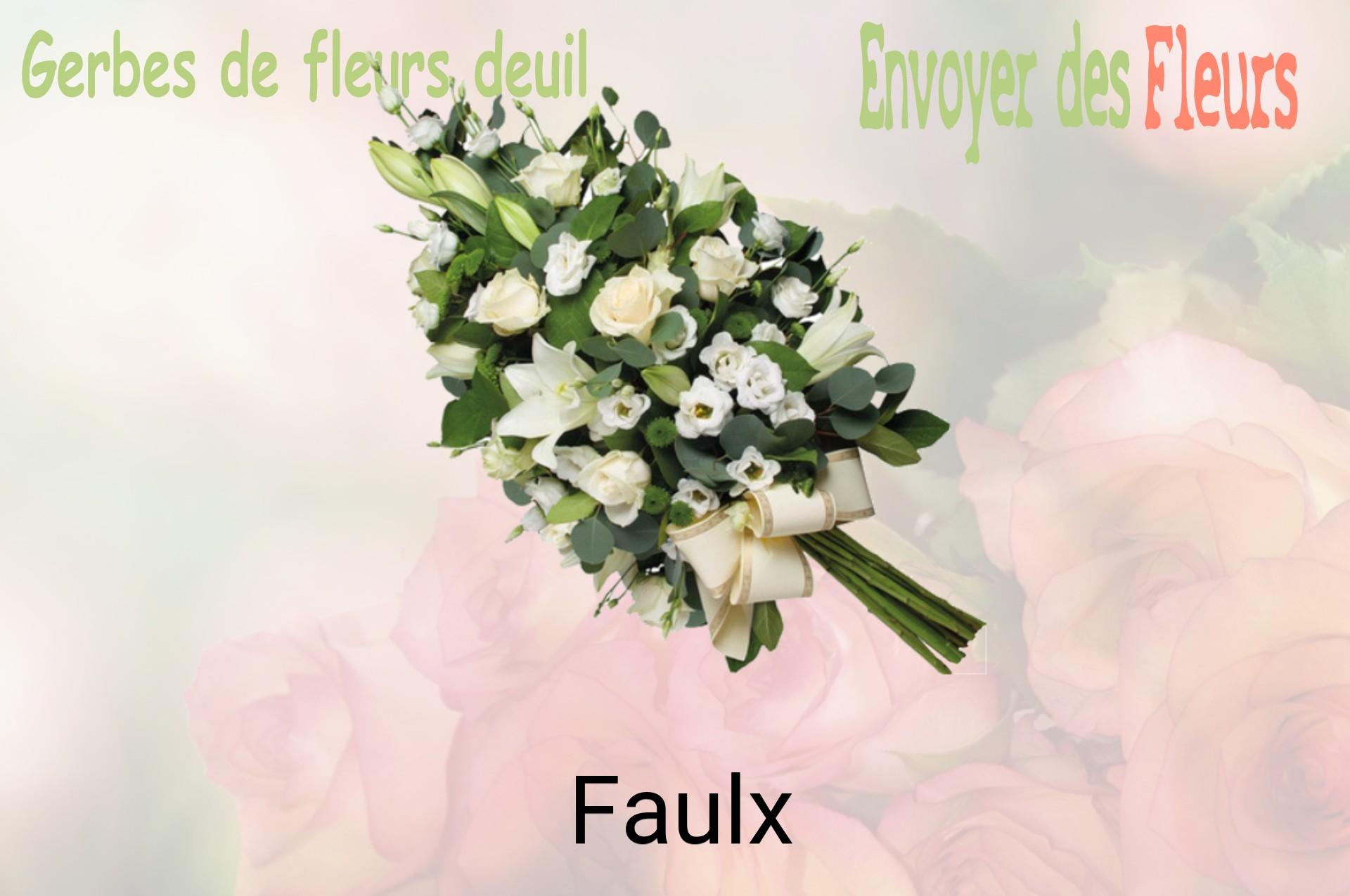 Gerbe de fleurs de deuil livrée à Faulx